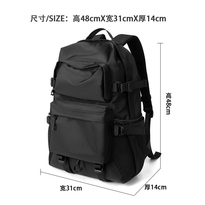 Japanese trendy functional backpacks, men's backpacks, large-capacity travel bags, college and middle school students, school bags, trendy leisure bags