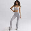 Grey bra bell-bottoms set