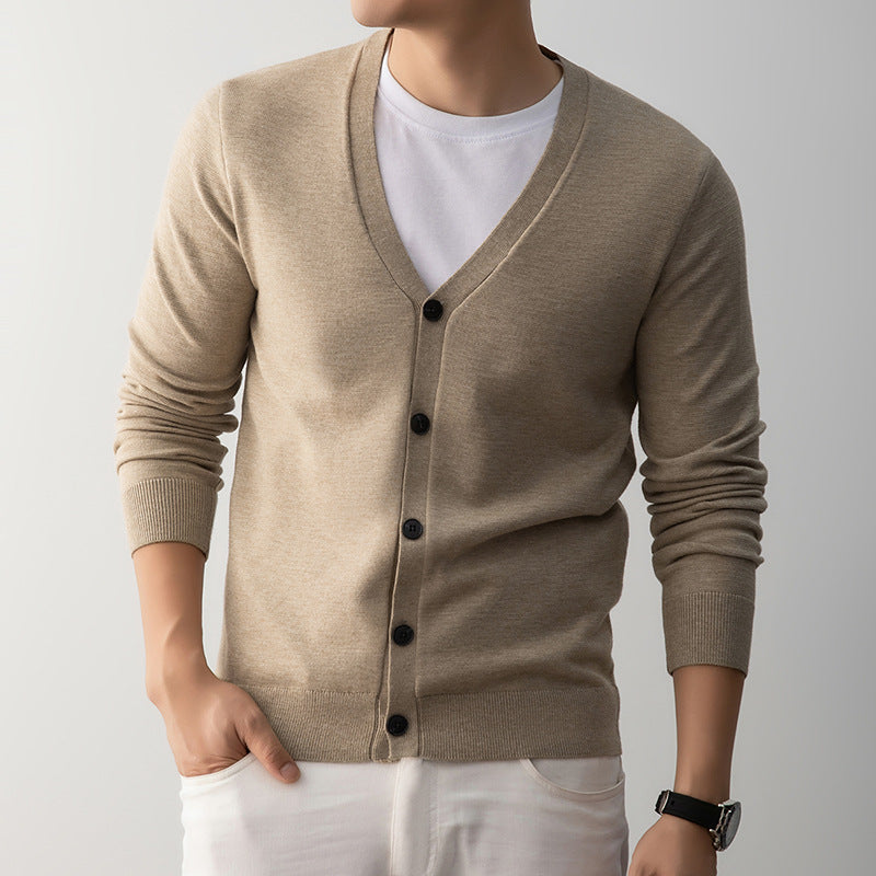 V-Neck Button-Up Cardigan