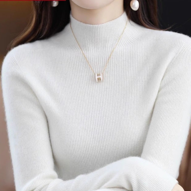 Women's High-Neck Fitted Sweater