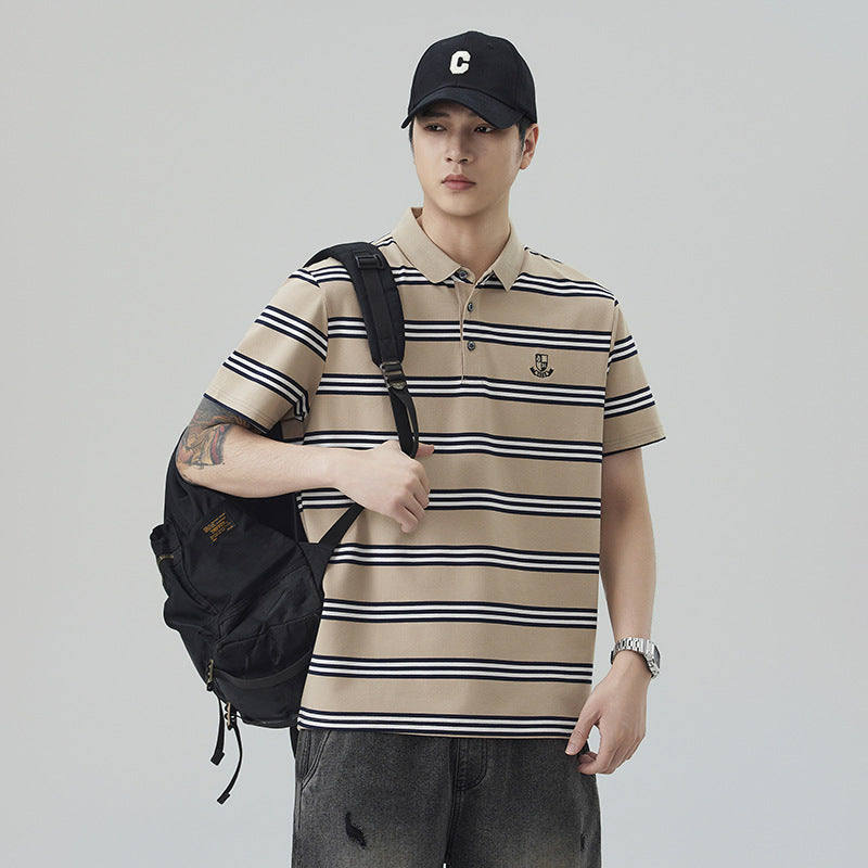 Premium Striped Essential Polo