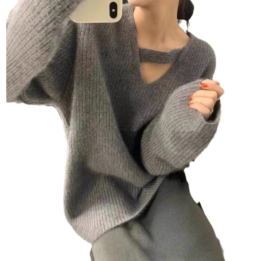 V-Neck Knit Set