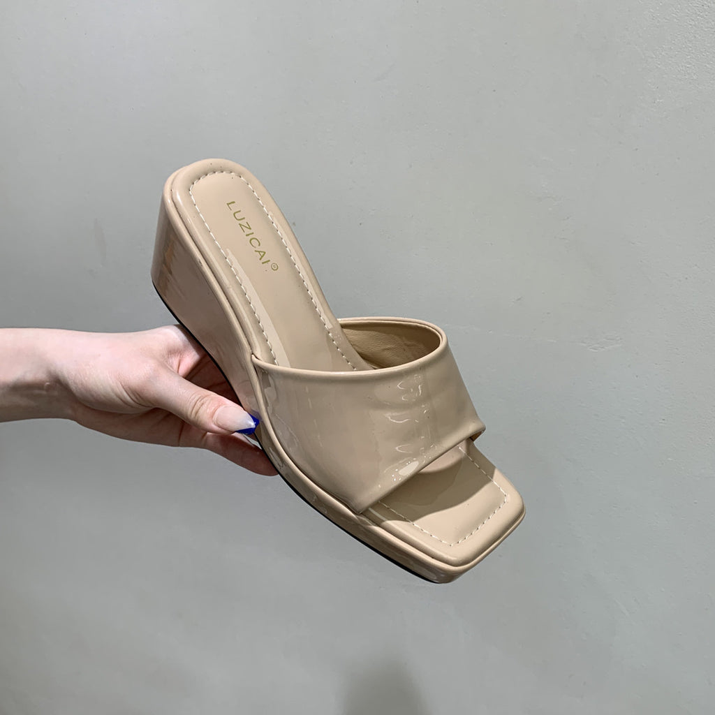 Open-Toe Wedge Slides