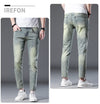 001 Vintage yellow-green cropped pants