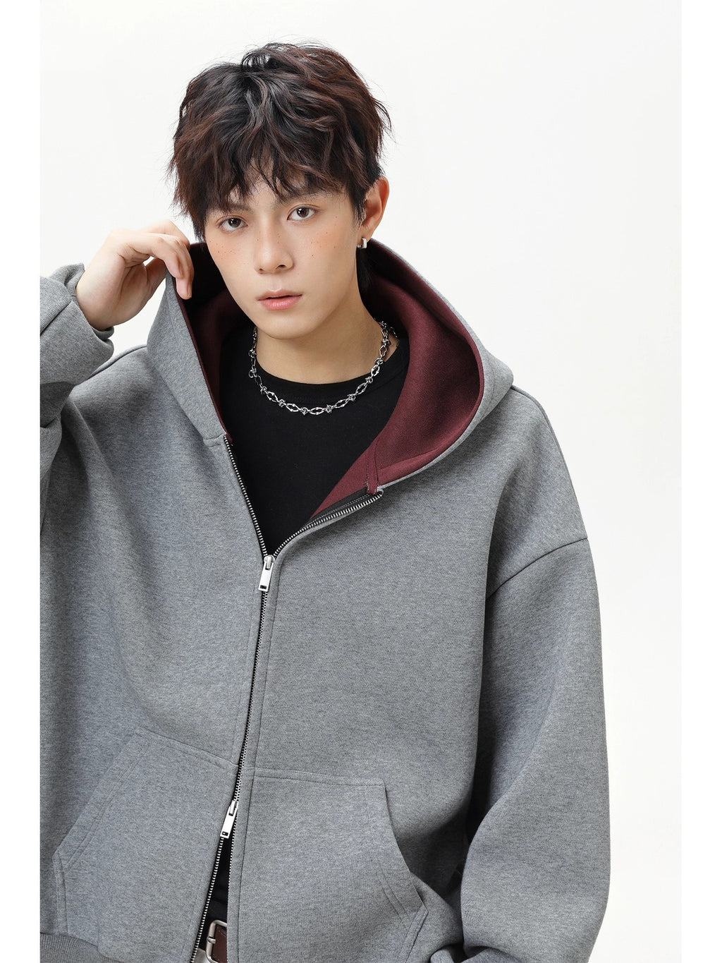 Dual-Zip Hoodie Jacket