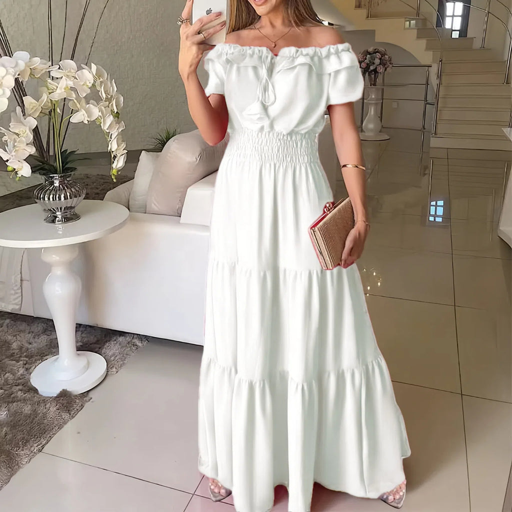 Puff Sleeve Bandeau Dress