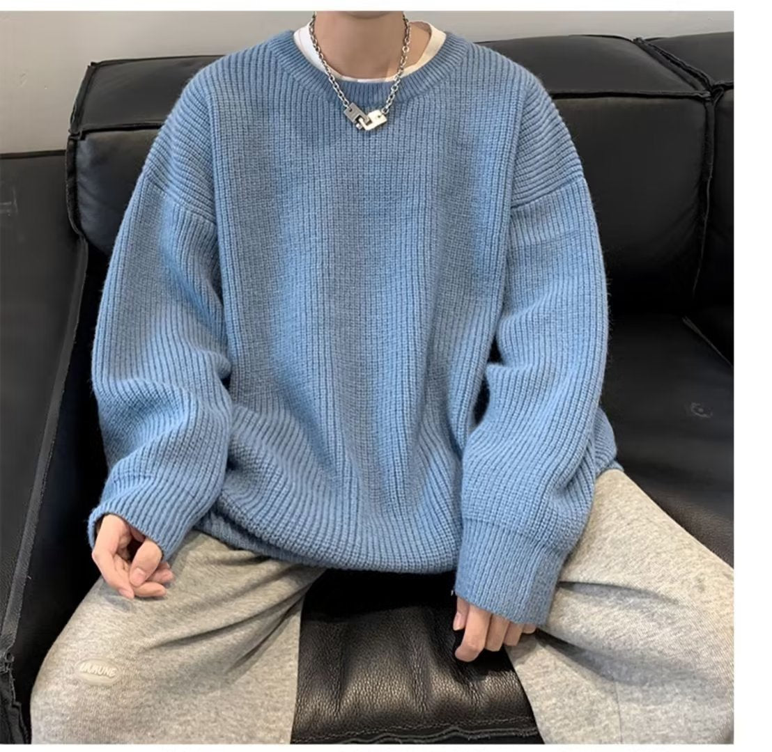 Loose Knit Crewneck Sweater