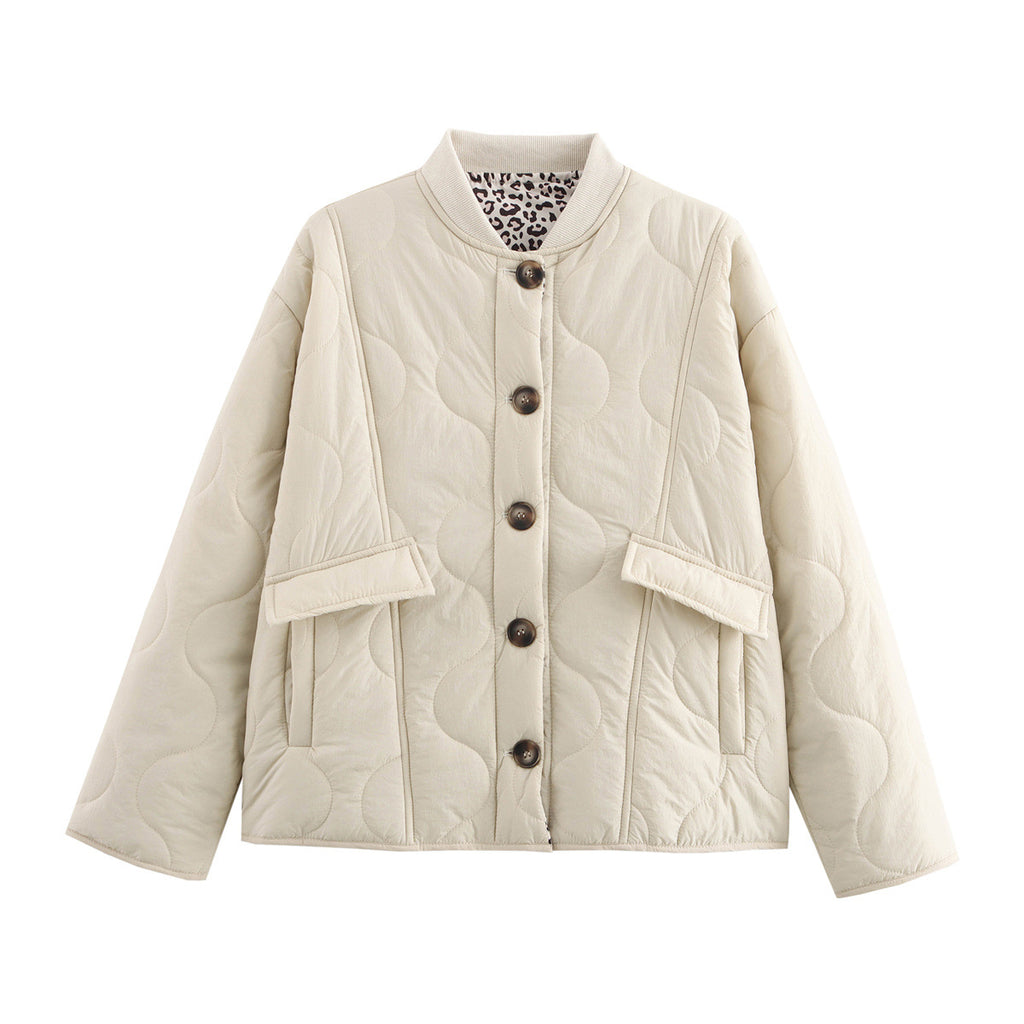 Women's Quilted Button Jacket