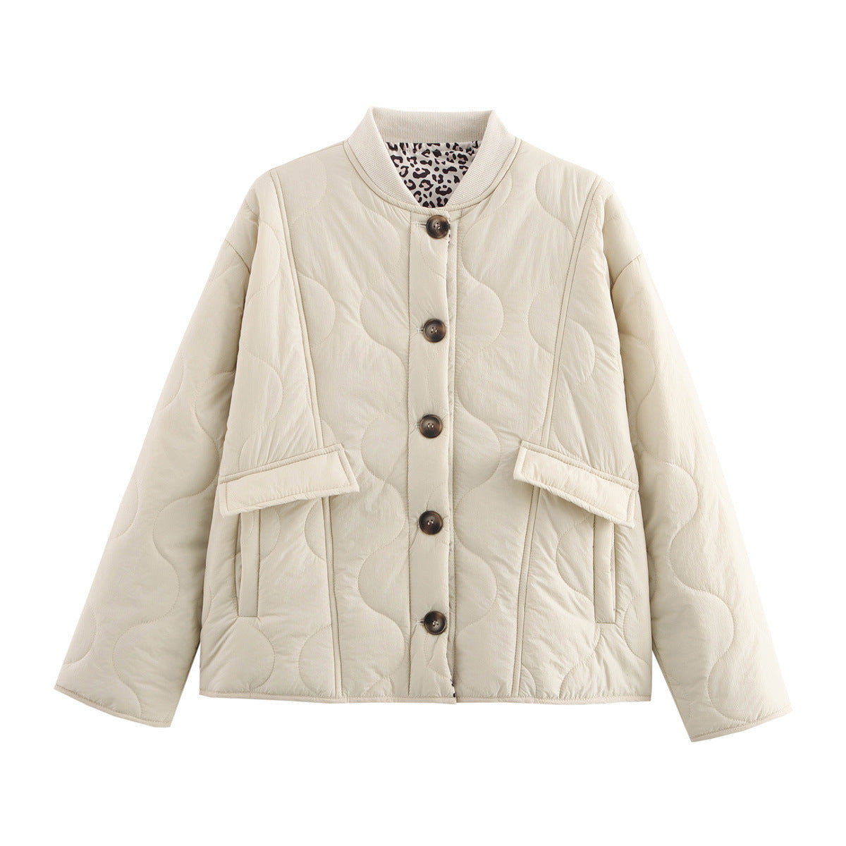 Women's Quilted Button Jacket