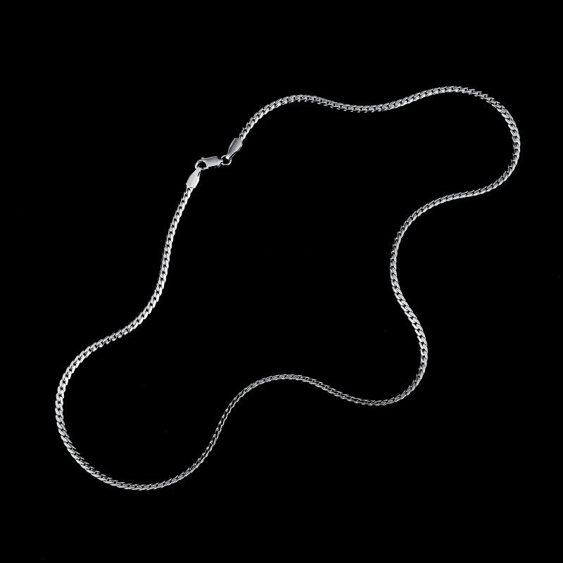 Minimalist Silver Plated Curb Chain