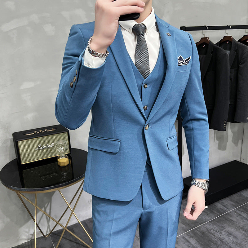 Modern Slim-Fit Three-Piece Suit