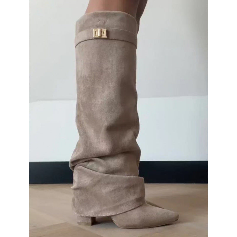 Buckle Slouch Boots