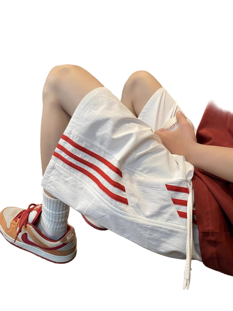 Three-Stripe Casual Shorts