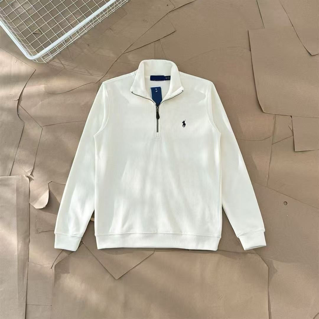 Unisex Quarter-Zip Embroidered Knit Pullover