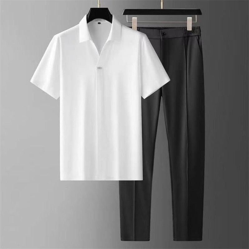 Seamless Ice Silk Men's Suit