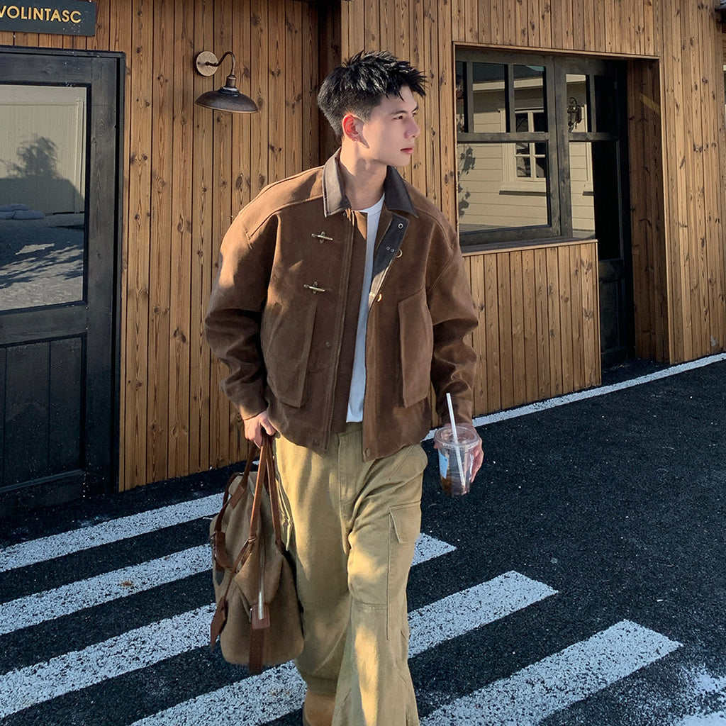 Vintage Toggle Suede Jacket