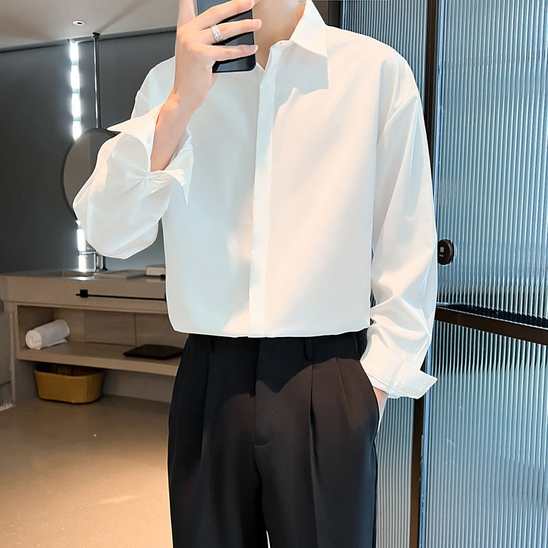 Stylish Long-Sleeve Drape Shirt