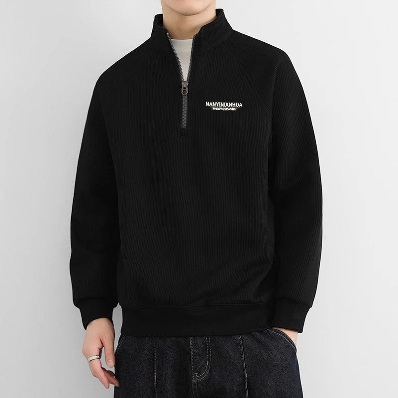 Half-Zip Ribbed Pullover