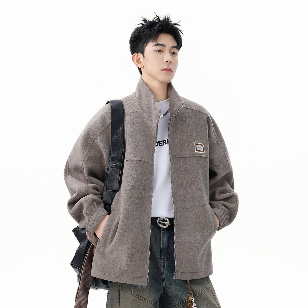 Oversized Polar Fleece Zip-Up Jacket