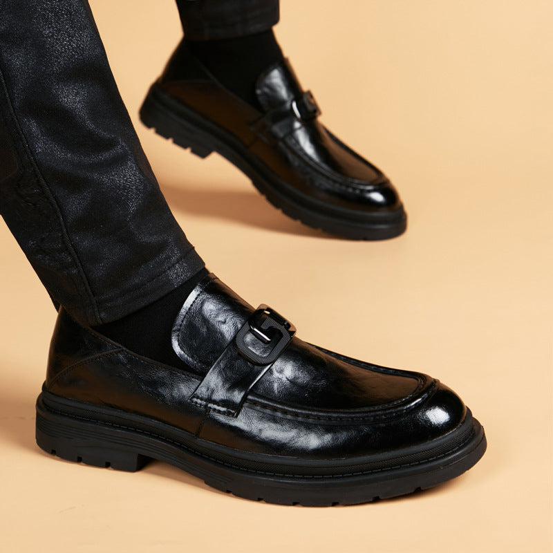 Men's Leather Slip-On Shoes