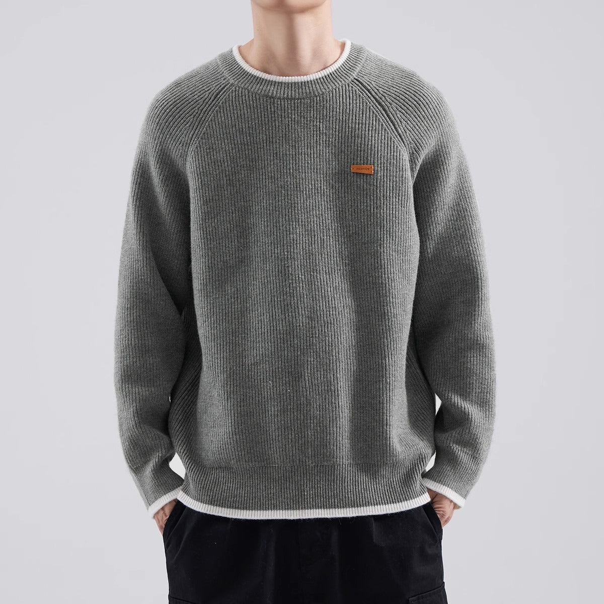 Ribbed Crewneck Sweater