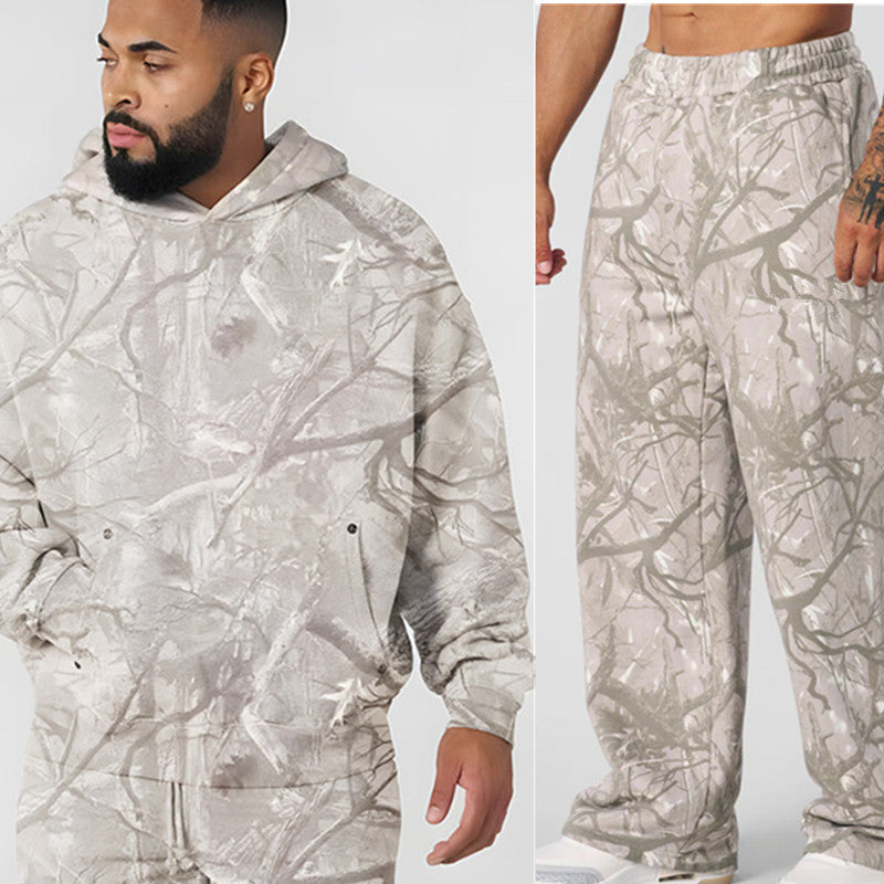 Camouflage Pattern Hoodie Set