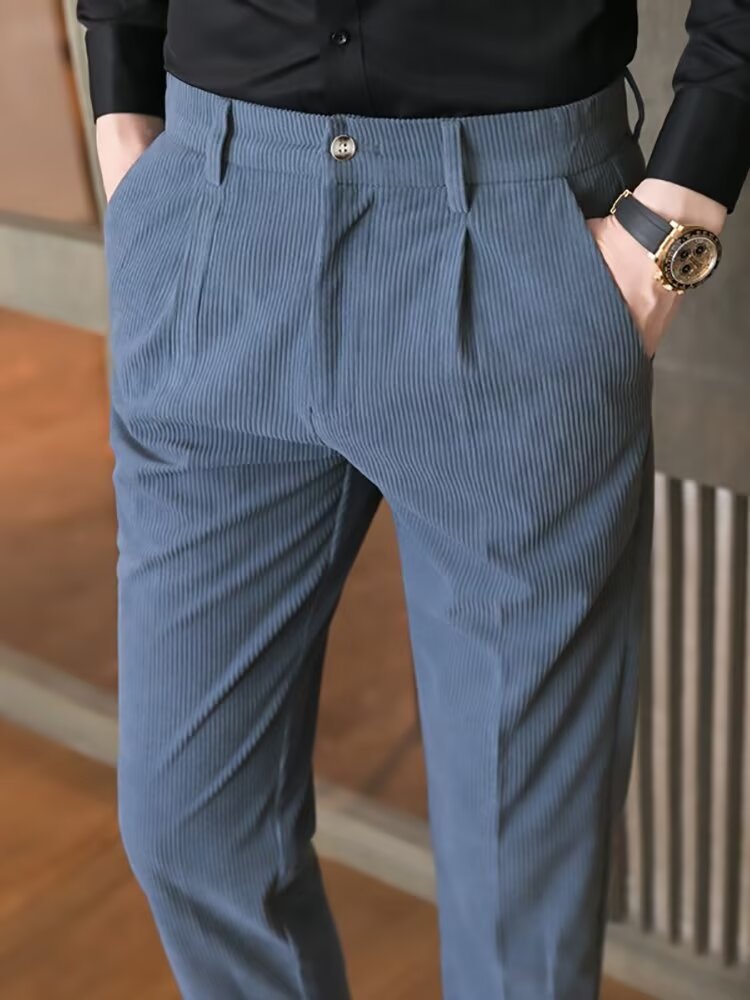 Pleated Corduroy Trousers