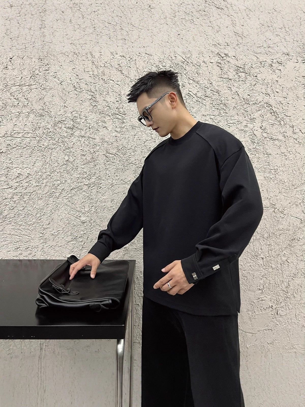 Buckle-Detail Raglan Shirt