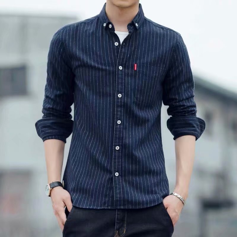 Men's Cotton Long-Sleeve Work Shirt