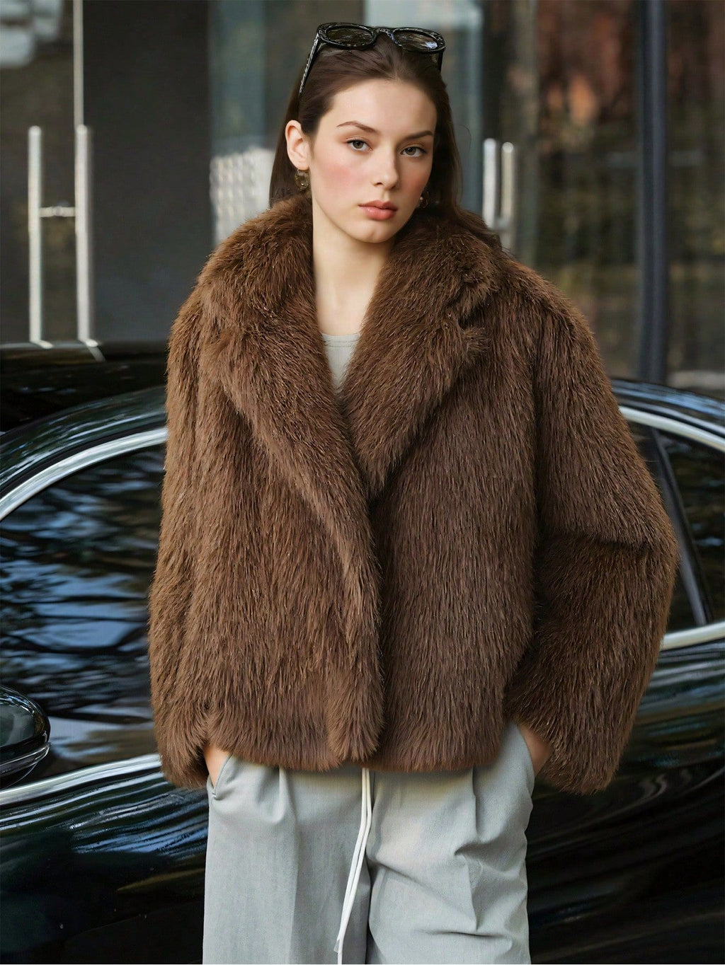 Women's Plush Faux Fur Jacket
