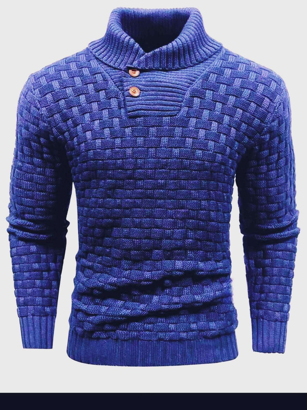 Textured Shawl Collar Pullover