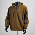 Lace-Up Corduroy Hoodie