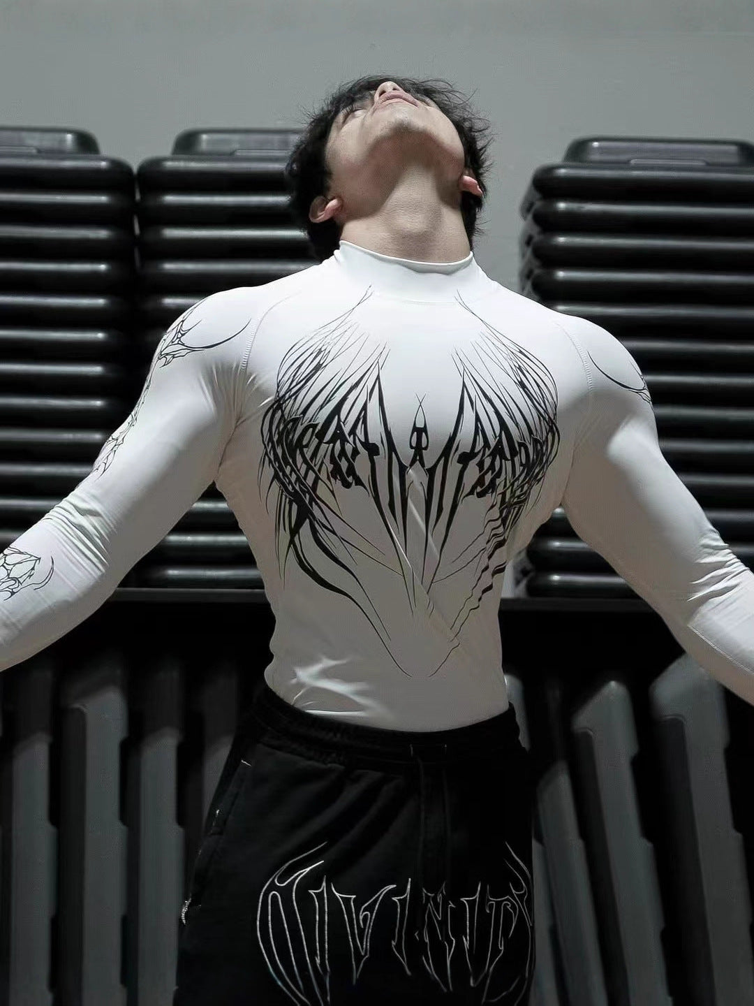 Cyber-Sigil Compression Long-Sleeve