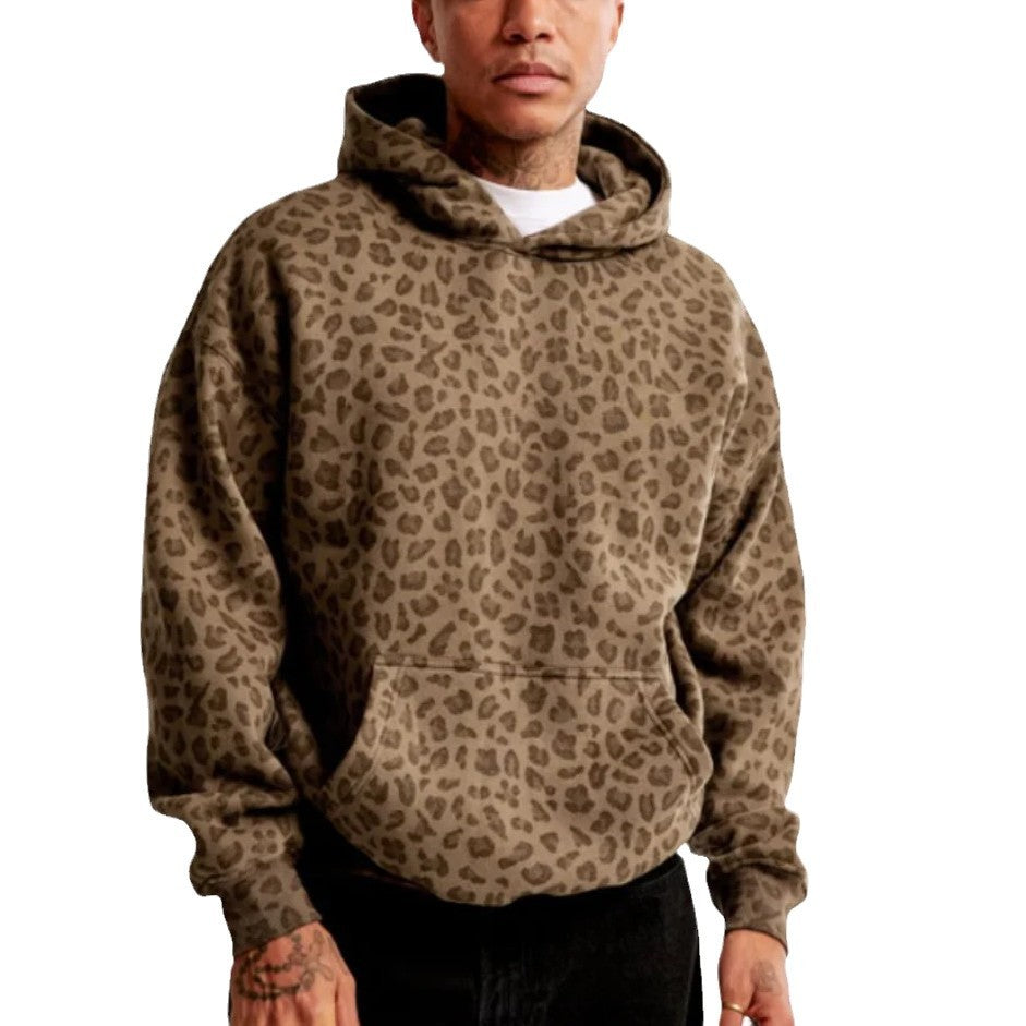 Leopard Print Pullover Hoodie