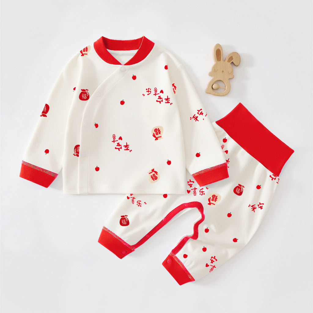 Cotton Baby High-Waist Thermal Set