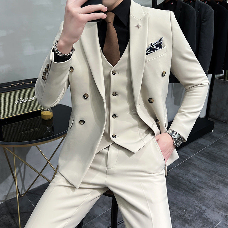 Modern Slim-Fit Three-Piece Suit