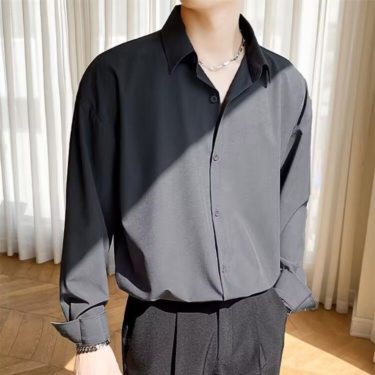 Stylish Long-Sleeve Drape Shirt