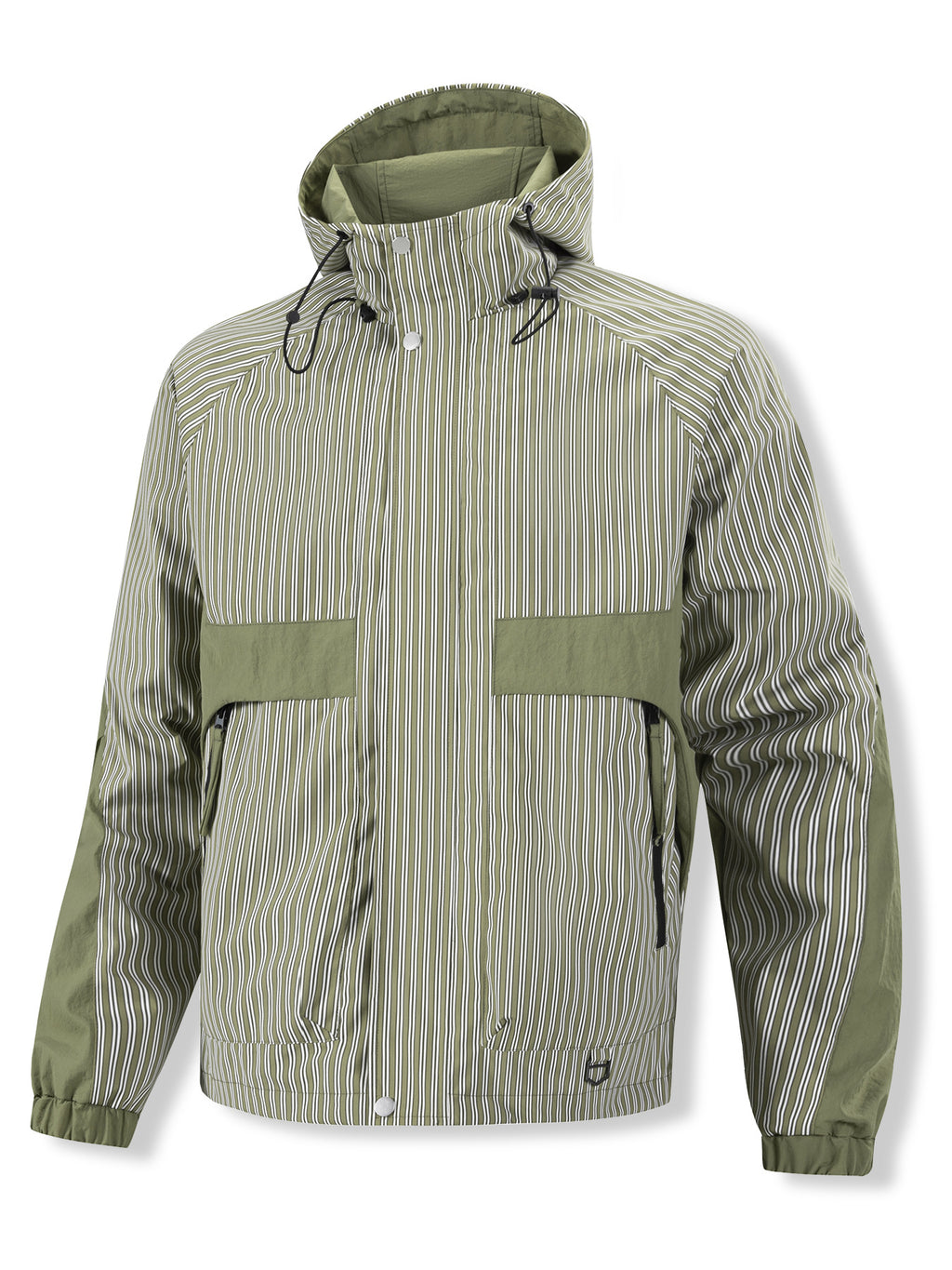 Technical Stripe Hooded Shell