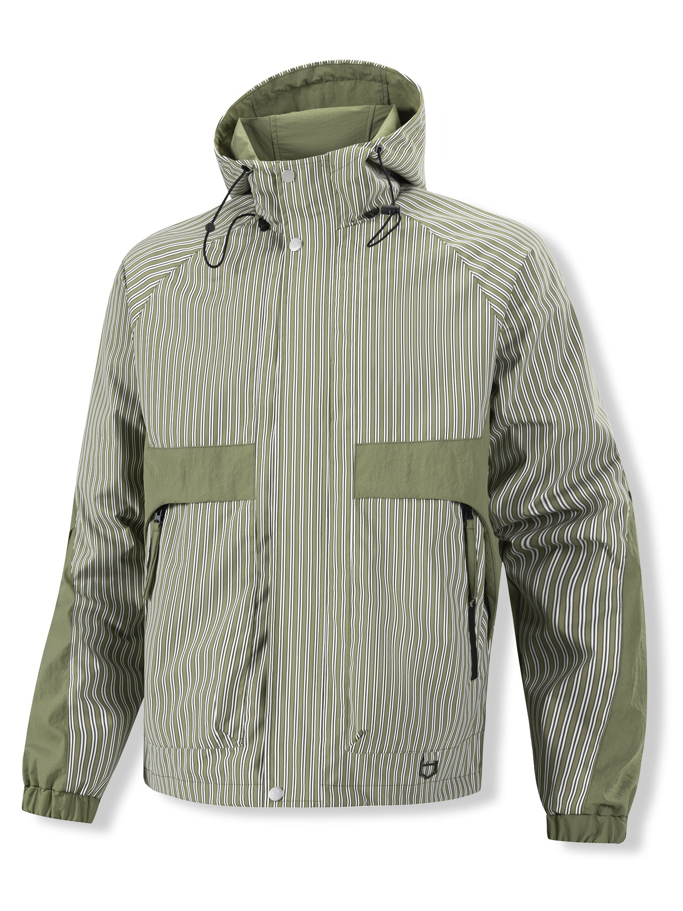 Technical Stripe Hooded Shell