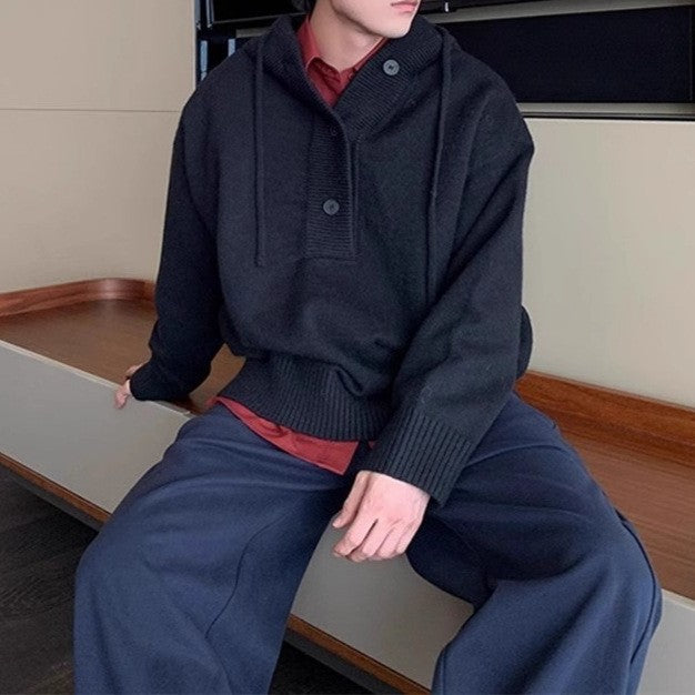 Knit Cardigan Hoodie