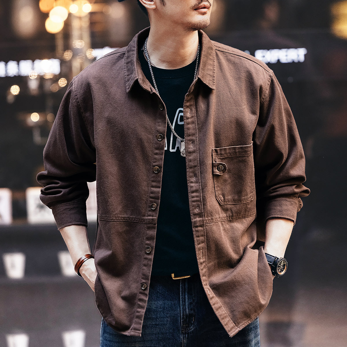 Vintage Workwear Shirt Jacket