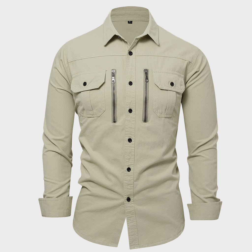 Multi-Pocket Tactical Utility Shirt