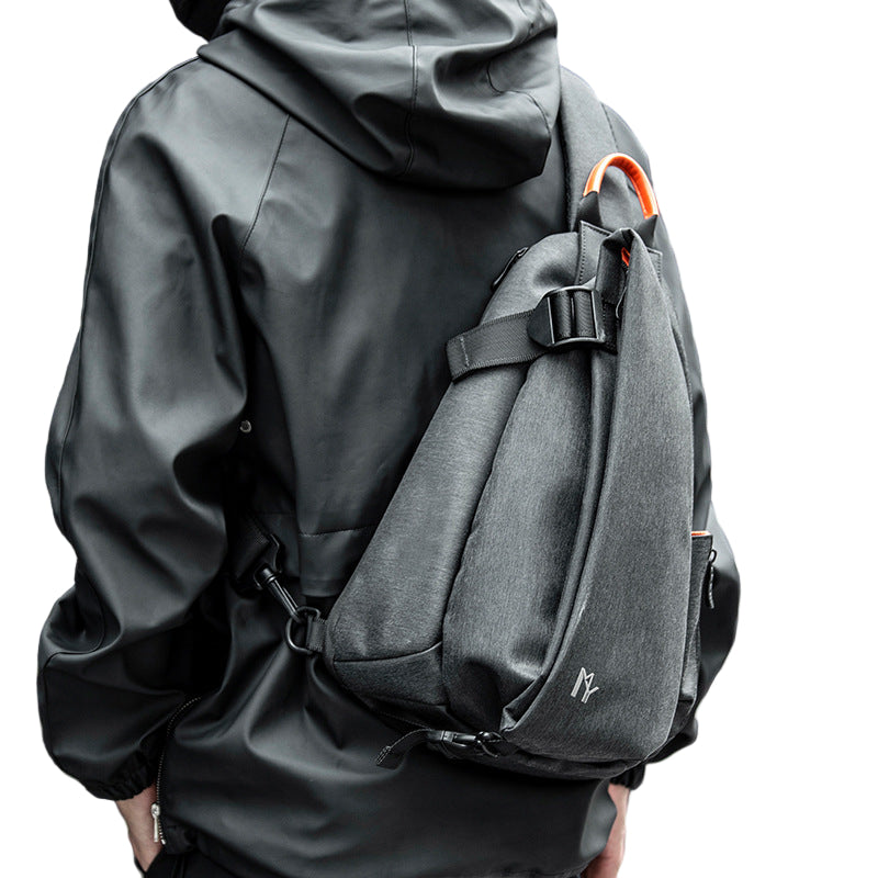 Korean version trend chest bag men's shoulder bag large capacity crossbody bag anti-repellent water oxford cloth men's casual backpack in stock