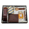 Brown watch + belt + tie + wallet + perfume + pen + cufflinks