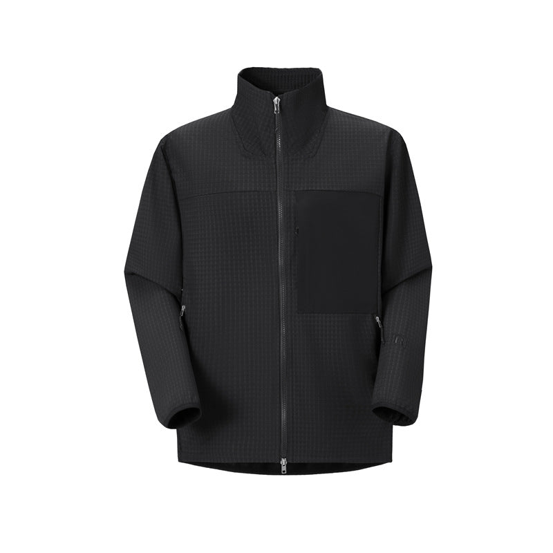 Grid-Texture Tech Jacket