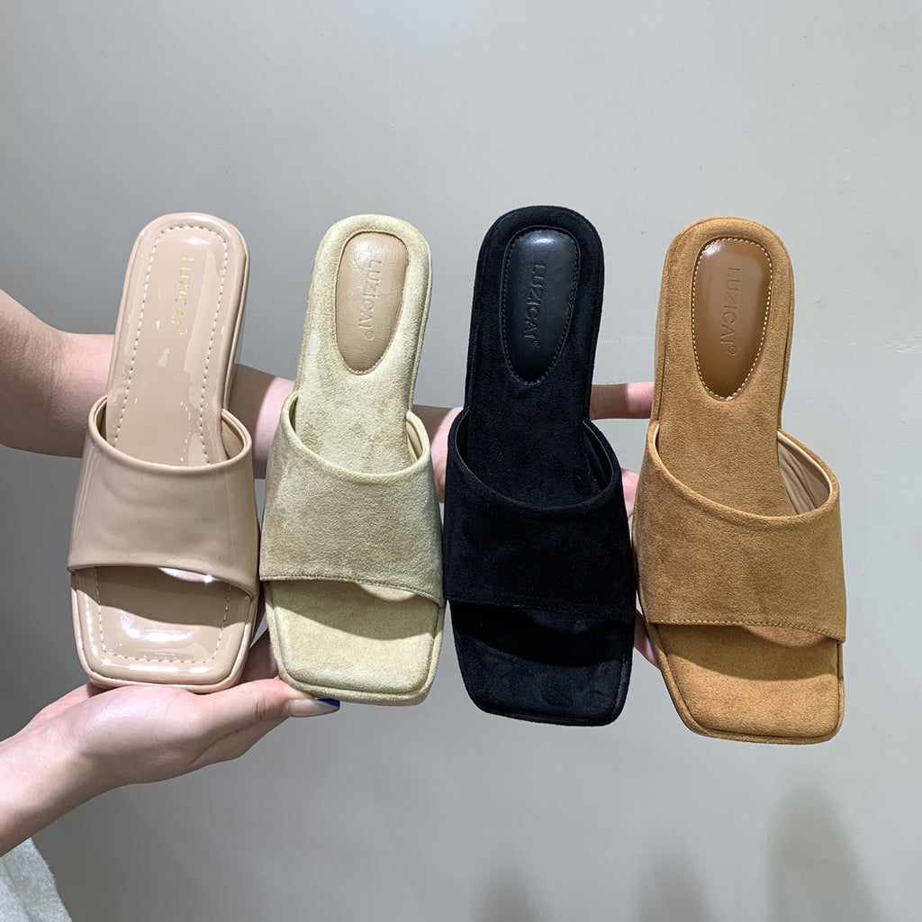 Open-Toe Wedge Slides