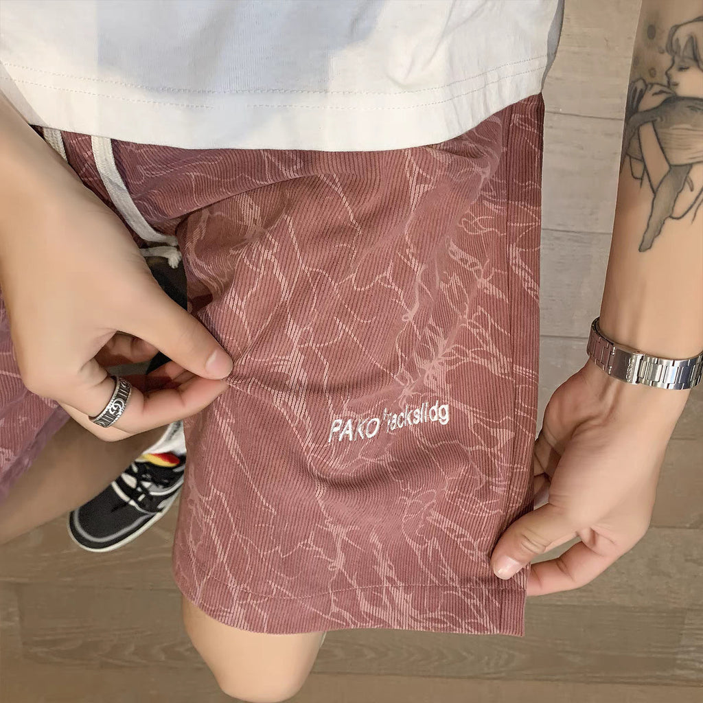 Casual Embroidered Athletic Shorts