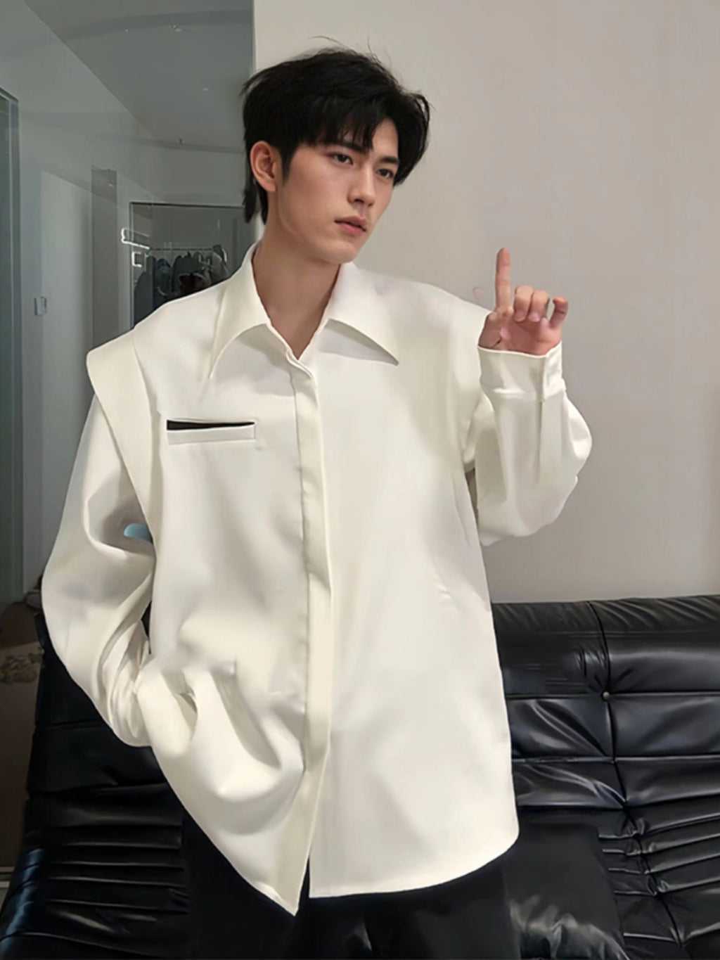 Architectural Layered Overshirt