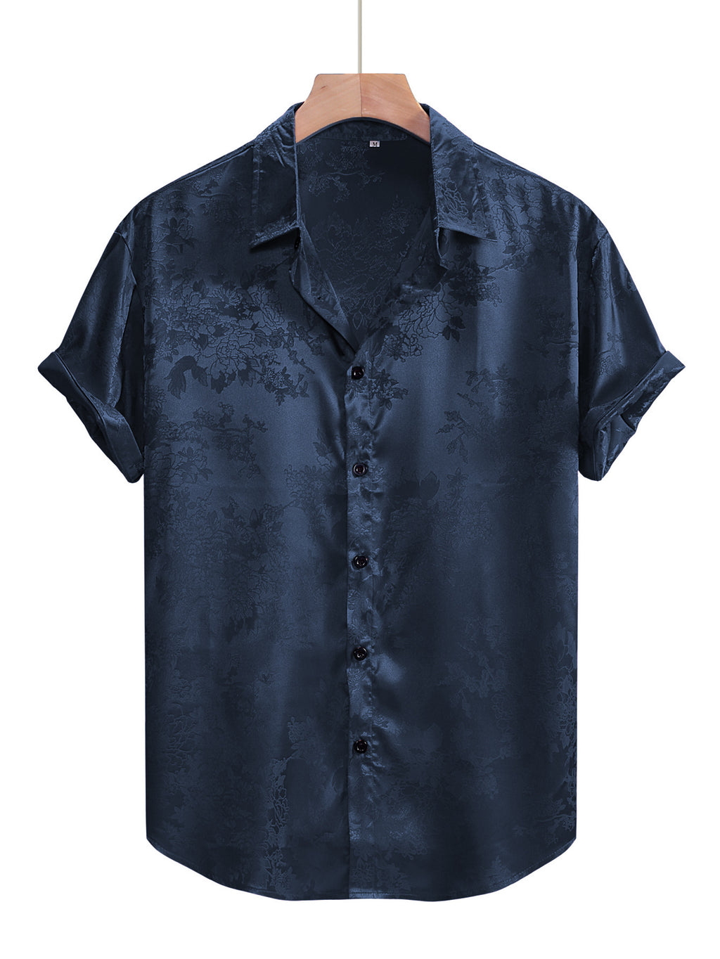 Men’s Floral Jacquard Satin Party Shirt