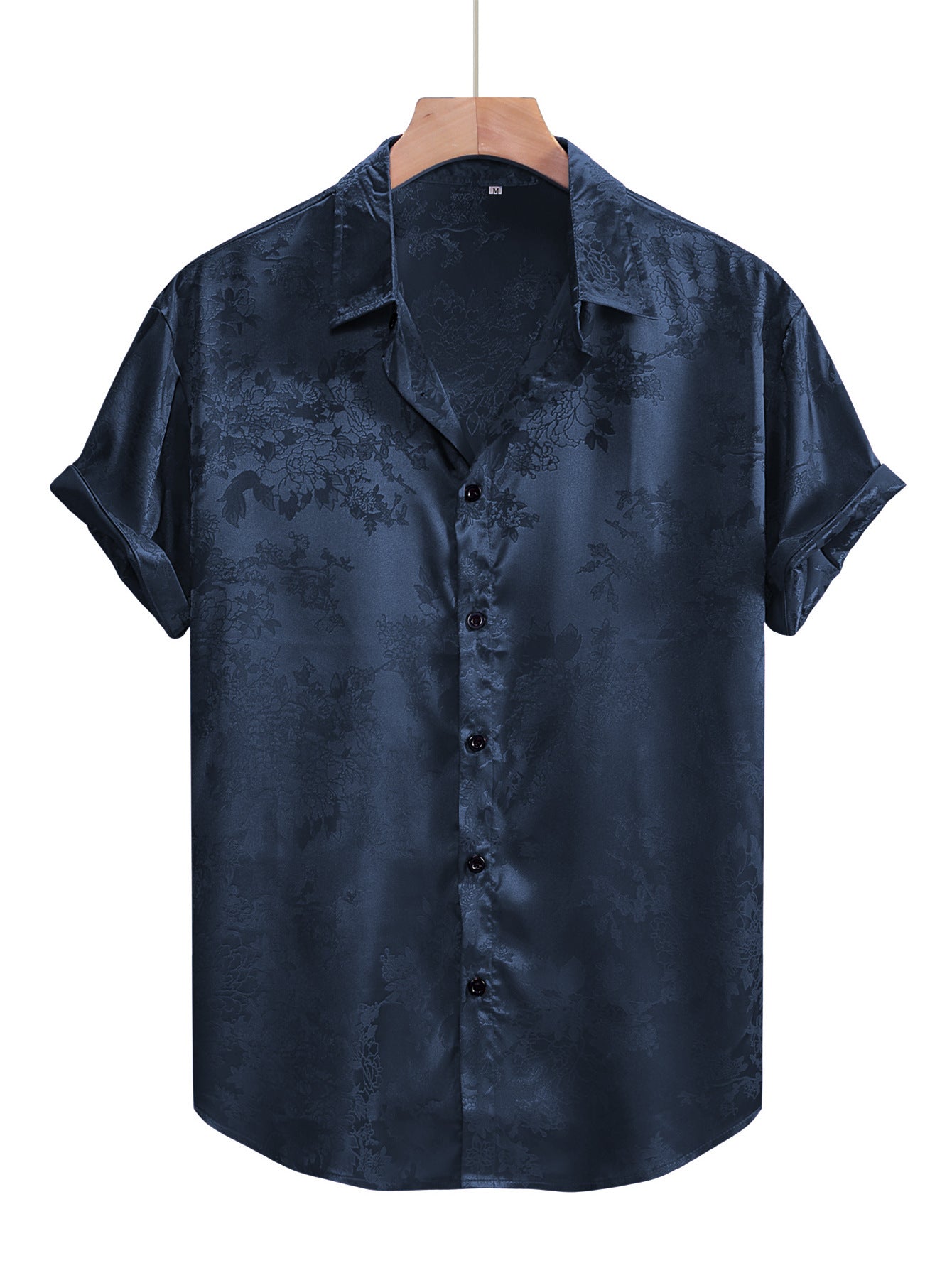 Men’s Floral Jacquard Satin Party Shirt